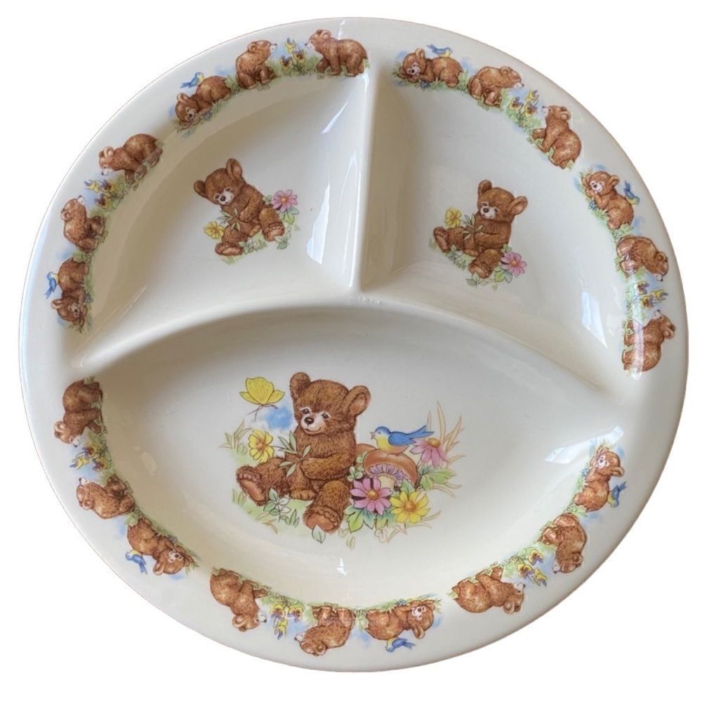 Royal Doulton Bear Divided Plate Kids Children